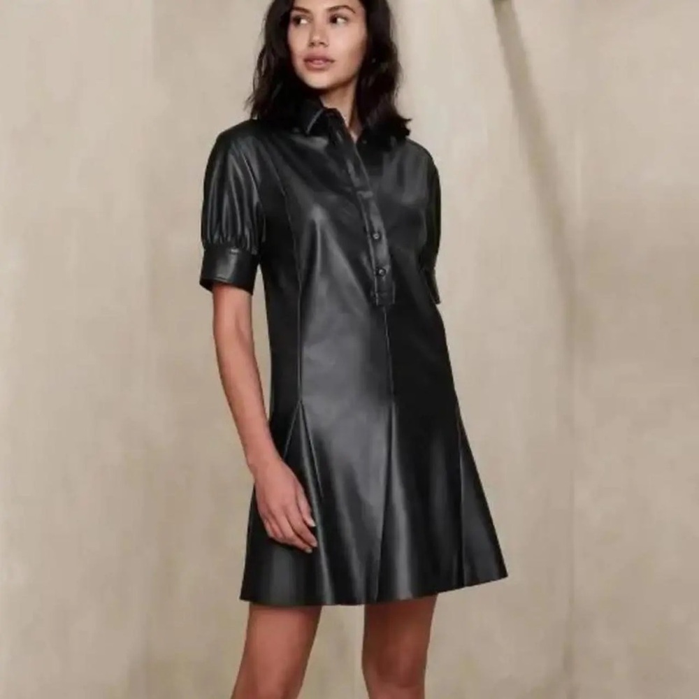 Banana Republic Vegan Leather Dress
